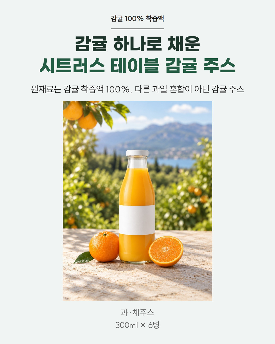 감귤 주스 실제 생성 결과